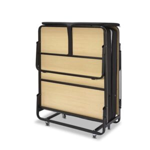 Ingeklapt GB100 vouwbed met hoofdbord met houten frame