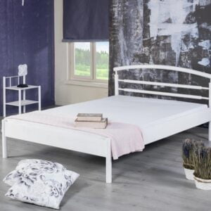 Metalen bed Alice wit met wit hoofdbord