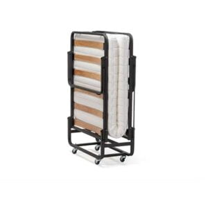 Modern vouwbed gb210 ingeklapt en foto vanaf de zijkant