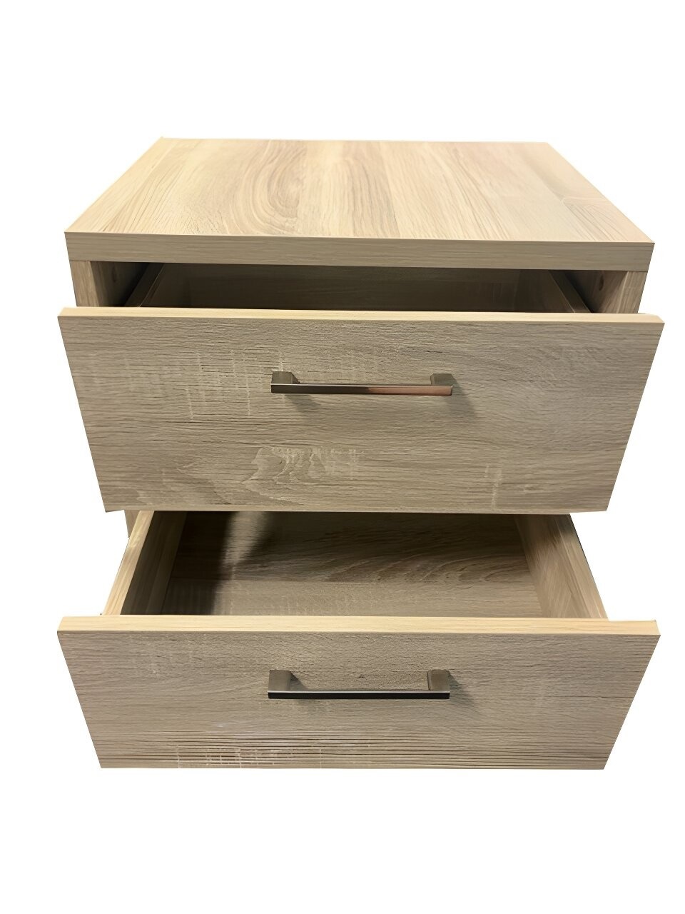 Nachttafel Nelson Licht Eiken 2 Nachtkastje Nelson lichtbruin hout met open lades